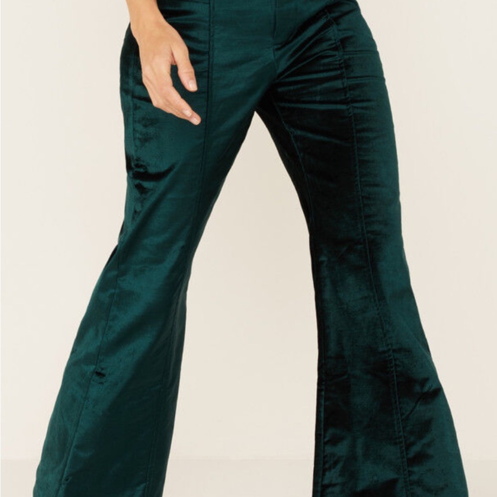 Free People Women's Walk With You Velvet Flare Trousers